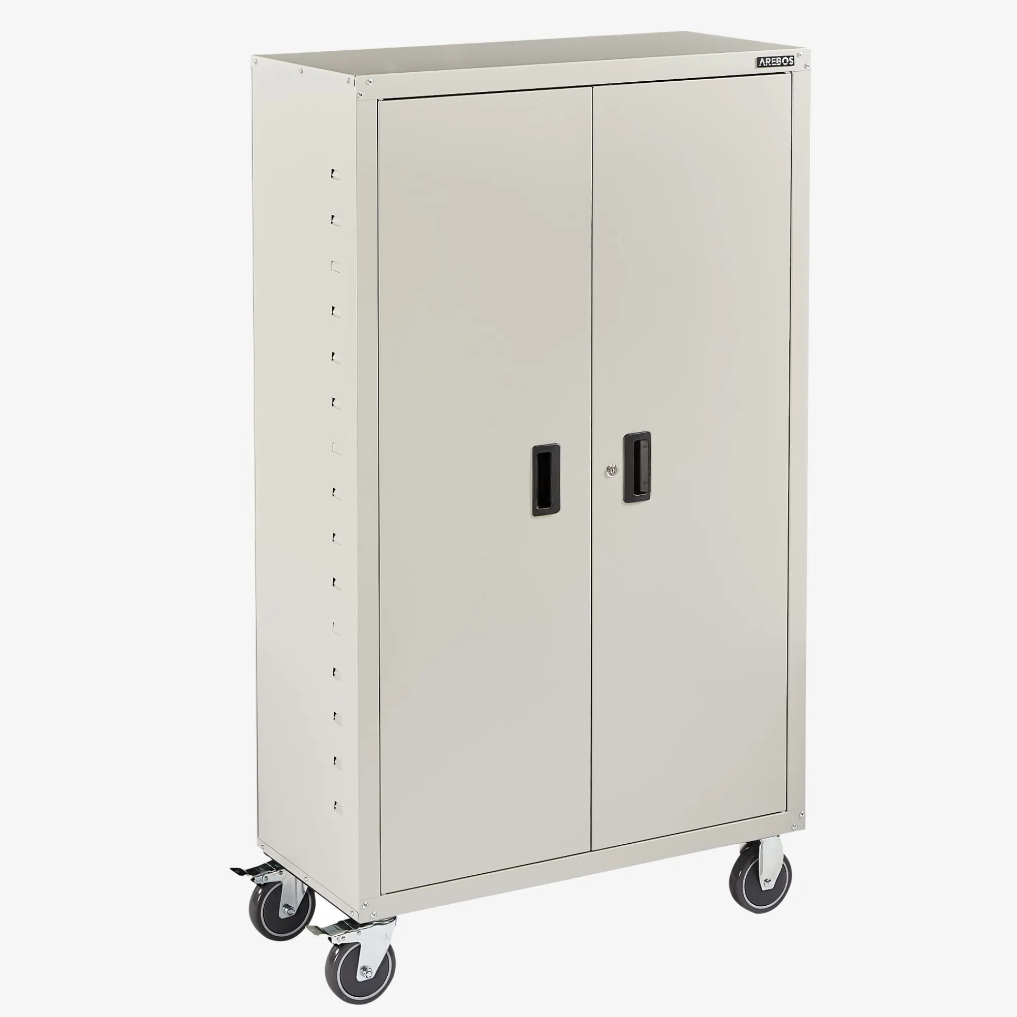 Arebos Aktenschrank_Garagenschrank 155 x 90 x 40 cm mit Rollen Discount