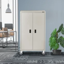 Arebos Aktenschrank_Garagenschrank 155 x 90 x 40 cm mit Rollen Discount