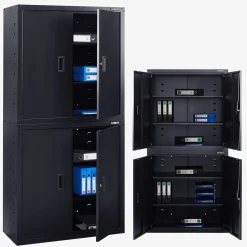 Arebos Aktenschrank mit 4 Einlegeböden 180 cm New