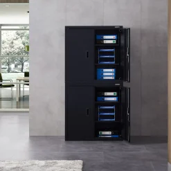 Arebos Aktenschrank mit 4 Einlegeböden 180 cm New