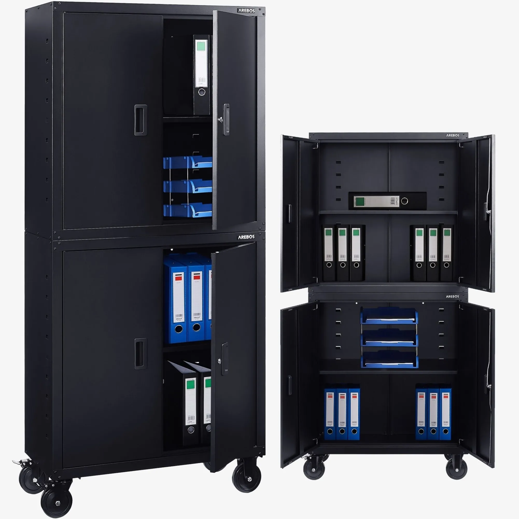 Arebos Aktenschrank mit Rollen 180 cm Online