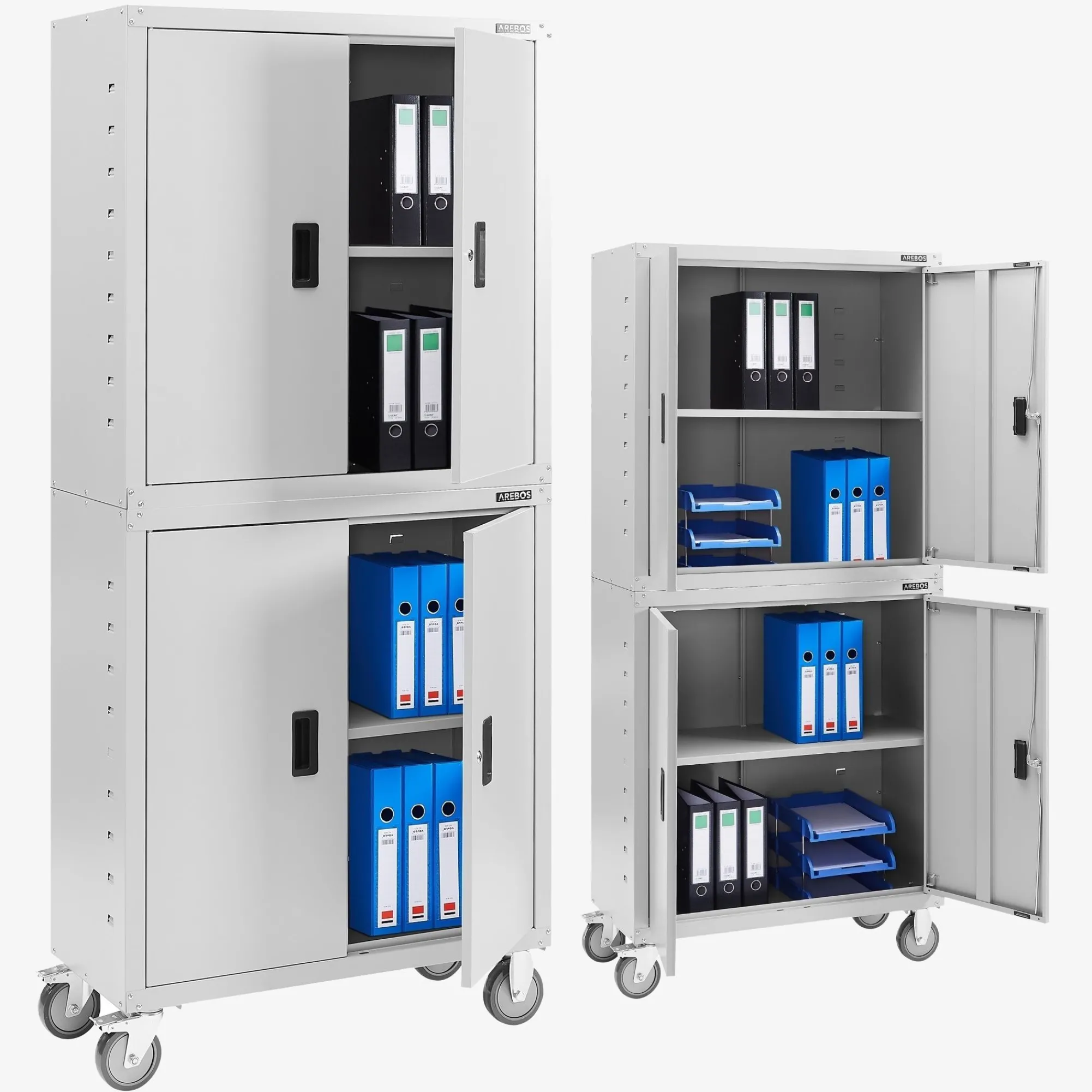 Arebos Aktenschrank mit Rollen 180 cm Online