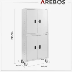 Arebos Aktenschrank mit Rollen 180 cm Online