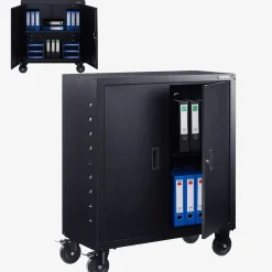 Arebos Aktenschrank mit Rollen 90cm Sale