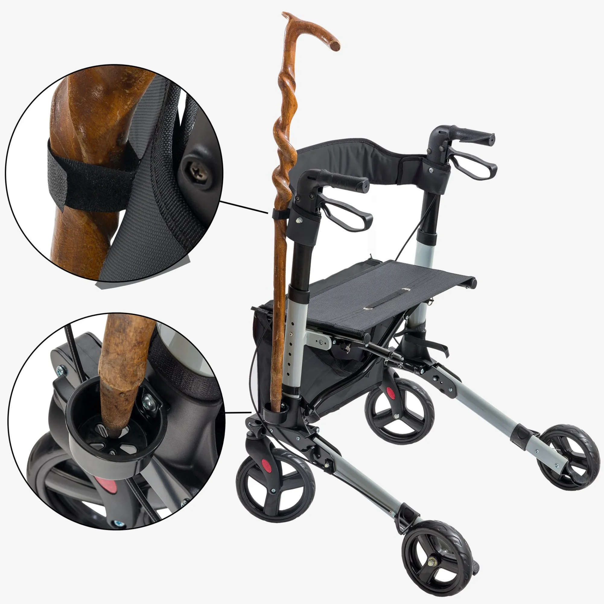 Arebos Alu Rollator - klappbar inkl. Einkaufstasche New