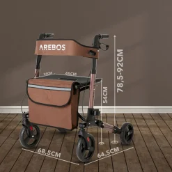 Arebos Alu Rollator - klappbar inkl. Einkaufstasche New