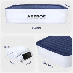 Arebos Aufblasbare Matratze Luftbett Doppel Outlet