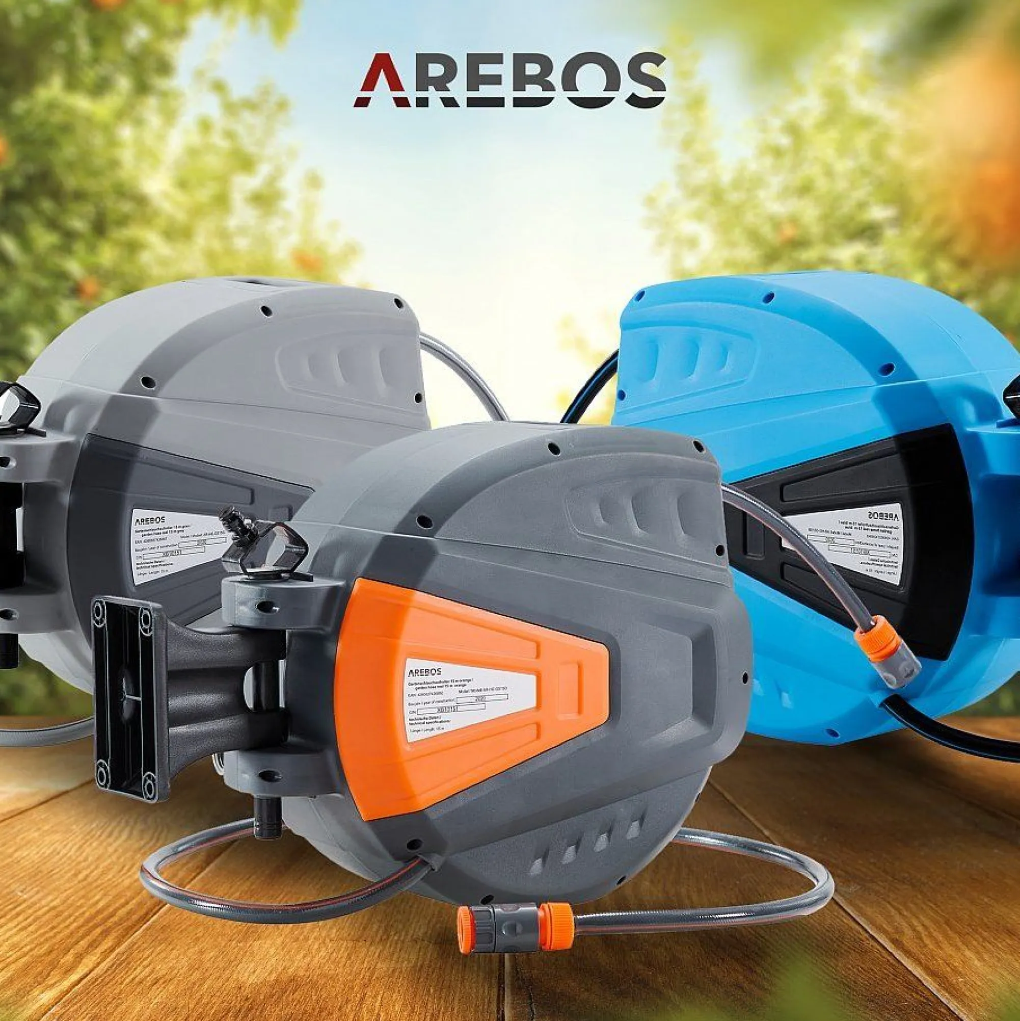 Arebos Automatischer Gartenschlauchaufroller 30 m Sale