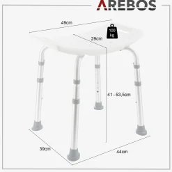 Arebos Badhocker ohne Rückenlehne Best