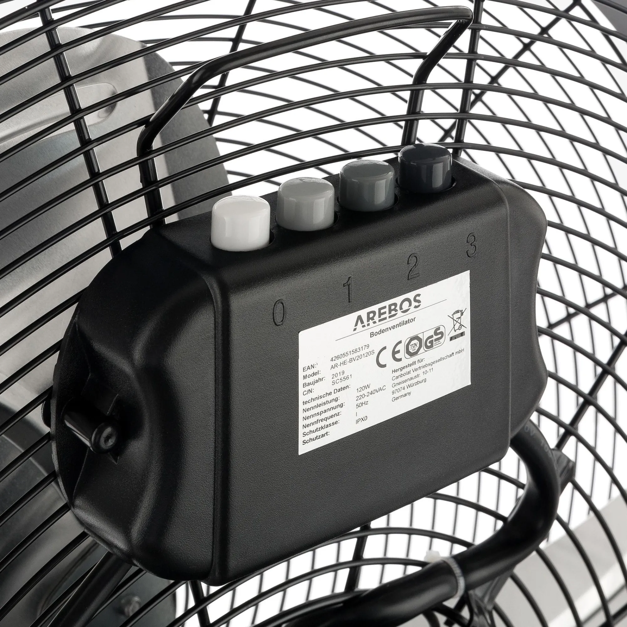 Arebos Bodenventilator 20 Zoll 120W Discount