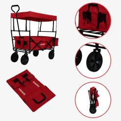 Arebos Bollerwagen mit Dach ECO Clearance