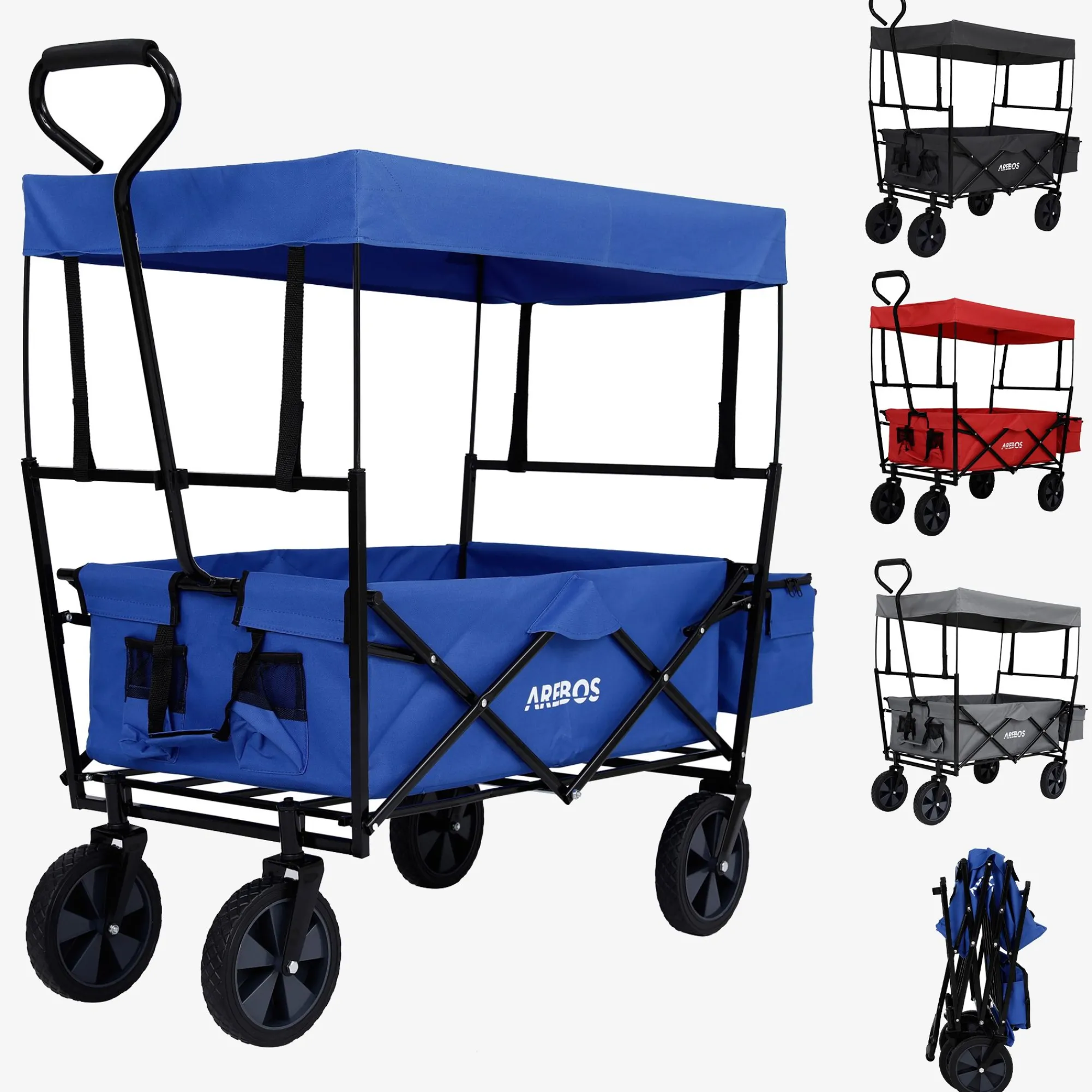 Arebos Bollerwagen mit Dach ECO Clearance