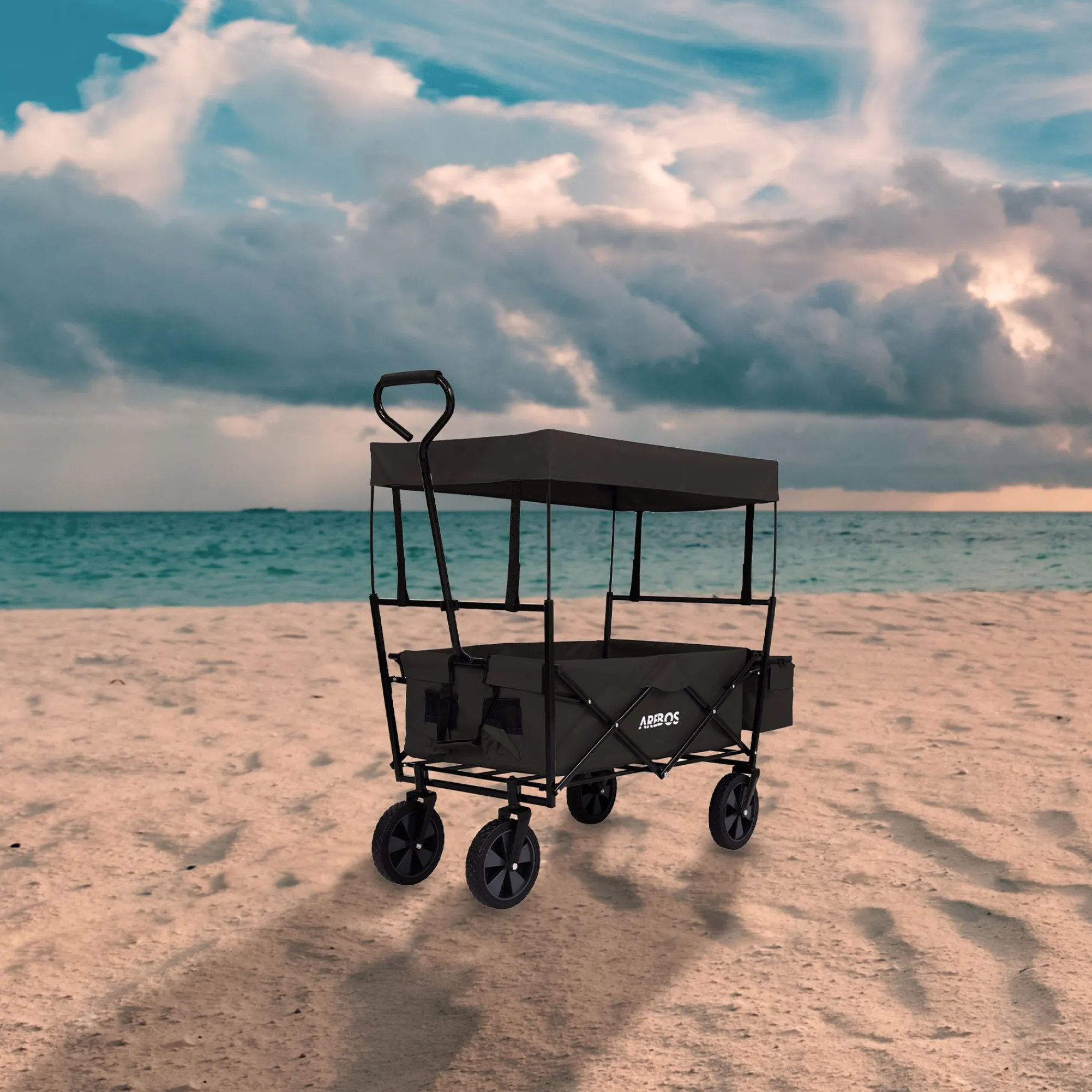 Arebos Bollerwagen mit Dach ECO Clearance