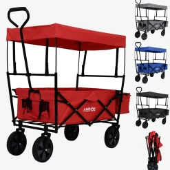 Arebos Bollerwagen mit Dach ECO Clearance