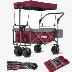 Arebos Bollerwagen mit Dach - Luxus Clearance