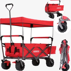 Arebos Bollerwagen mit Dach Standard Best