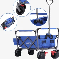 Arebos Bollerwagen mit Dach Standard Best