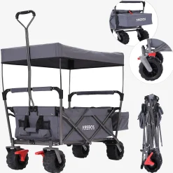 Arebos Bollerwagen mit Dach Standard Best