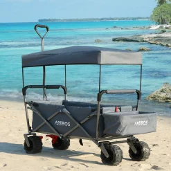 Arebos Bollerwagen mit Dach Standard Best