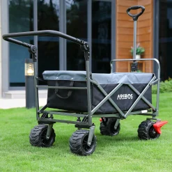 Arebos Bollerwagen mit Teleskop Schubstange Best