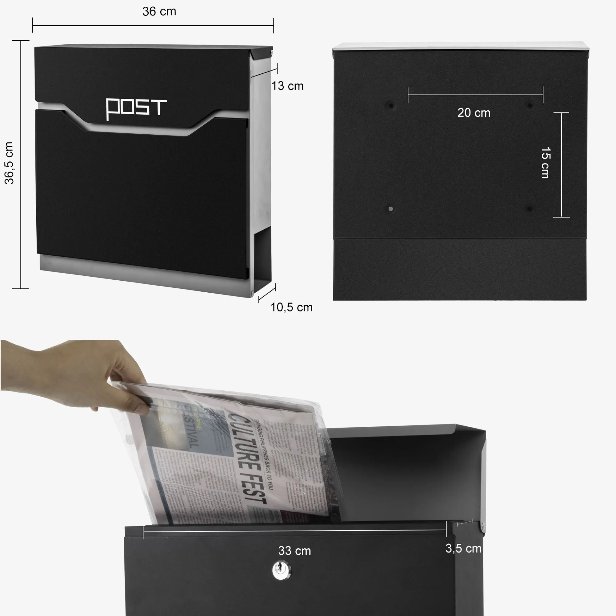 Arebos Briefkasten 16445 Outlet
