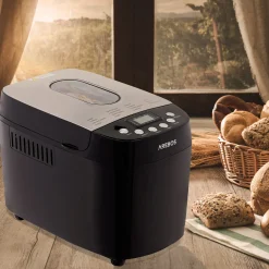Arebos Brotbackautomat 1500g 15 Programme schwarz New