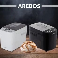 Arebos Brotbackautomat 1500g 15 Programme weiß Sale