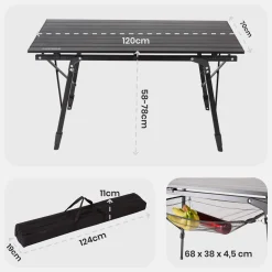 Arebos Campingtisch 120 cm Discount