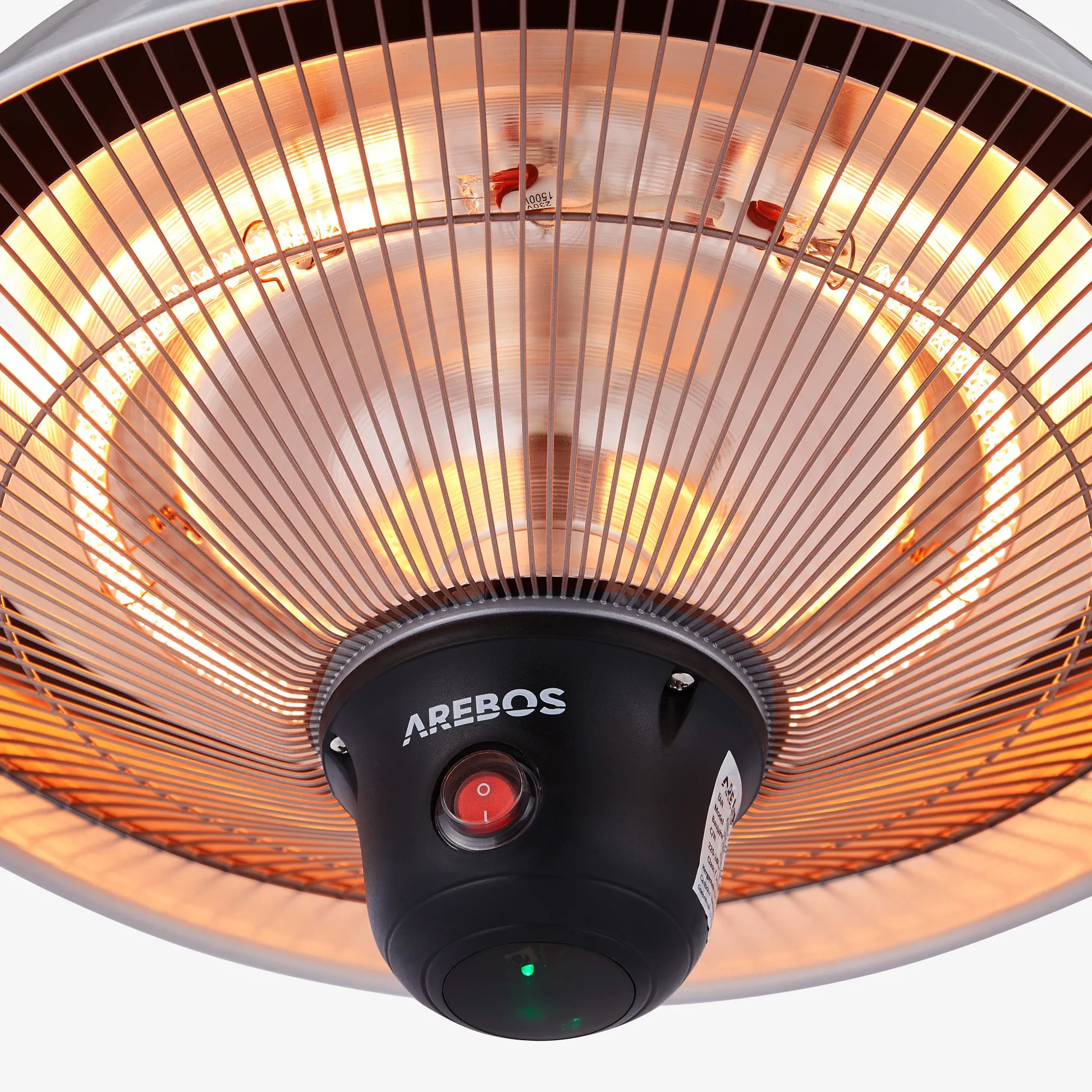 Arebos Deckenheizstrahler 1500W mit Fernbedienung Hot