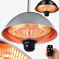 Arebos Deckenheizstrahler 1500W mit Fernbedienung Hot