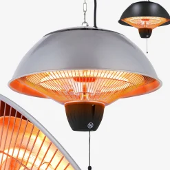 Arebos Deckenheizstrahler 1500W - rund mit Zugseil Discount