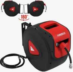 Arebos Druckluftschlauch Aufroller 30 m Clearance
