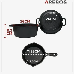 Arebos Dutch Oven 2in1 Discount
