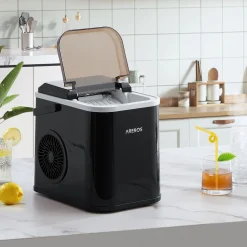 Arebos Eiswürfelmaschine 1,1 L Schwarz Hot