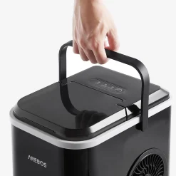 Arebos Eiswürfelmaschine 1,1 L Schwarz Hot