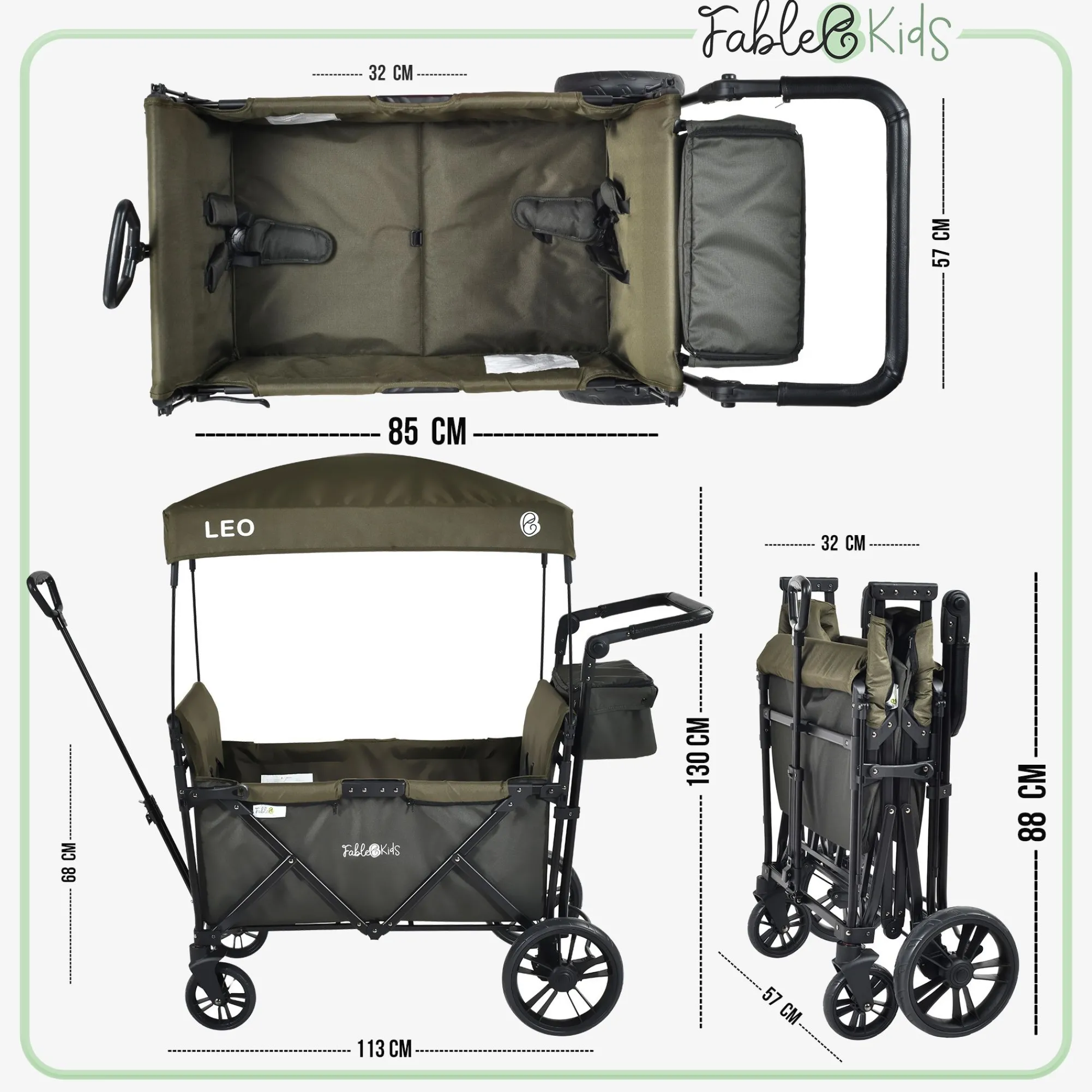 Fablekids Bollerwagen LEO X2 Lite New