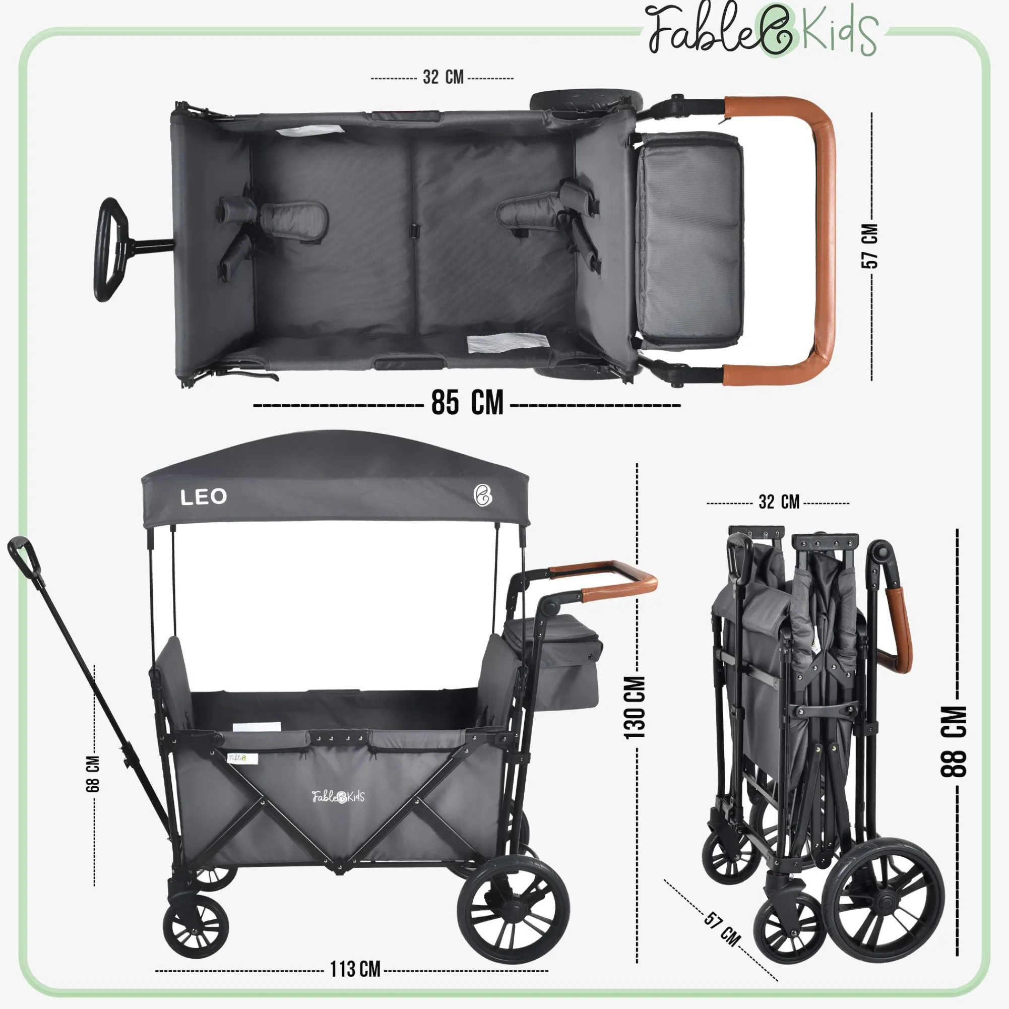 Fablekids Bollerwagen LEO X2 Lite New