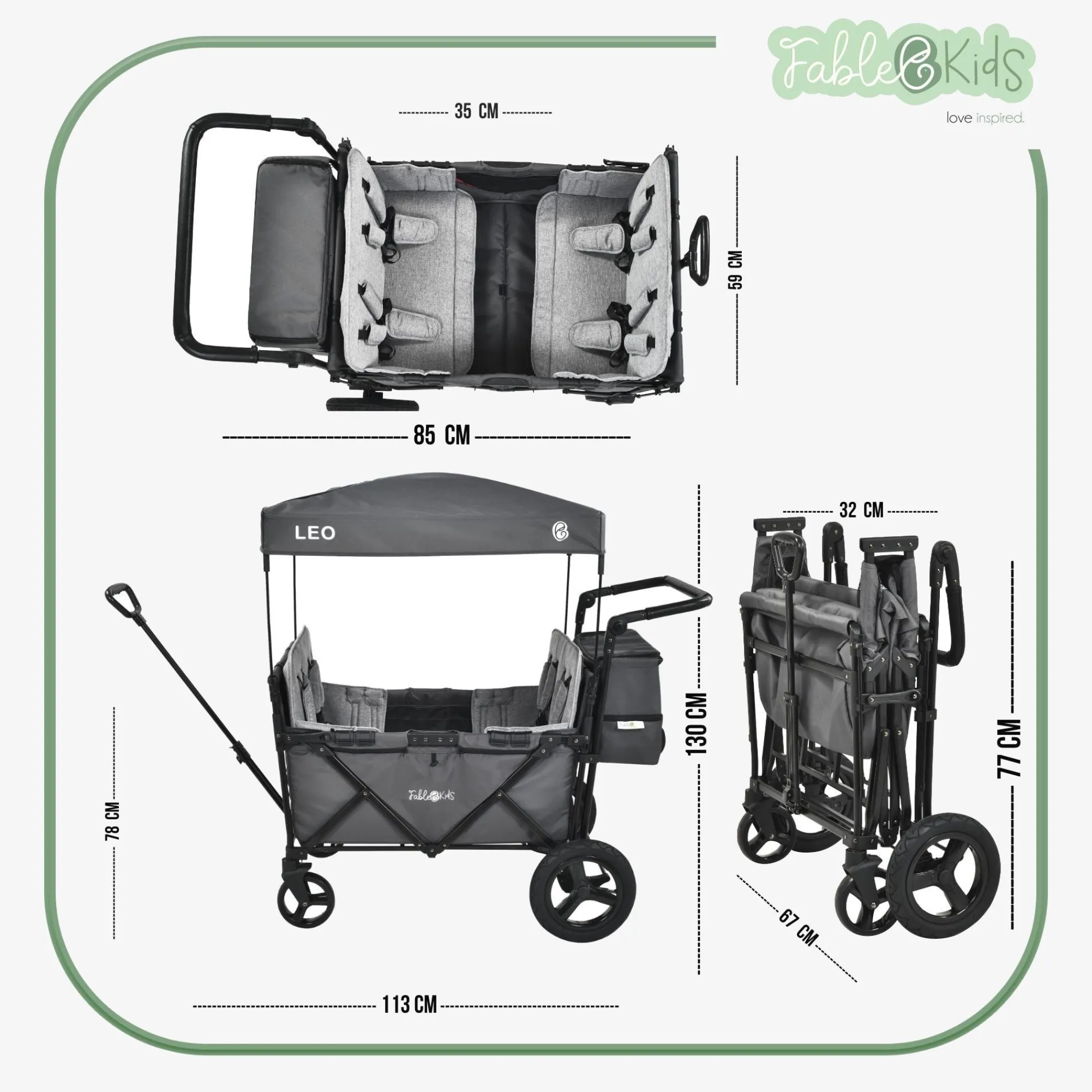 Fablekids Bollerwagen LEO X4 Plus Outlet