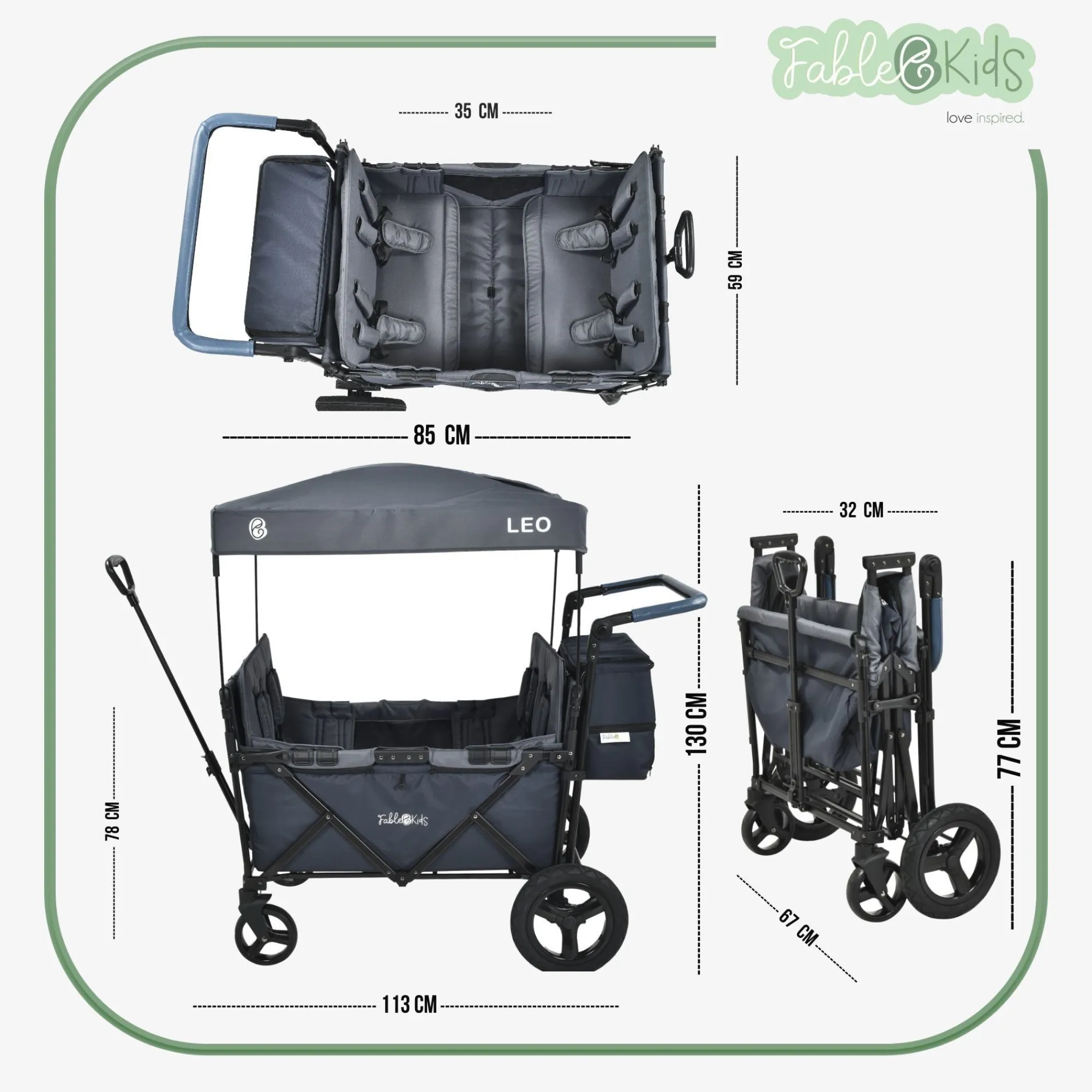 Fablekids Bollerwagen LEO X4 Plus Outlet