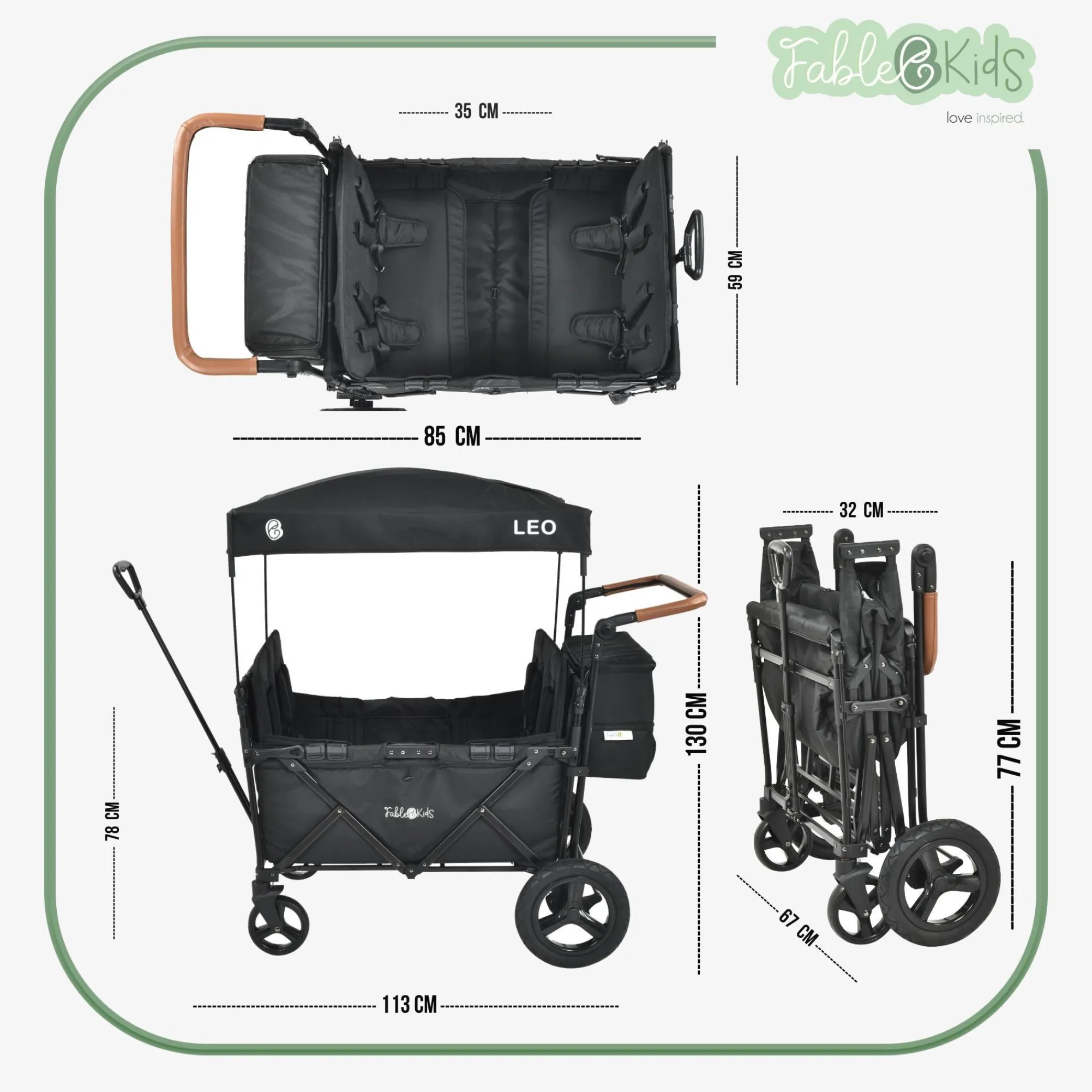 Fablekids Bollerwagen LEO X4 Plus Outlet