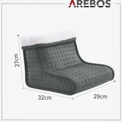 Arebos Fußwärmer Anthrazit Hot