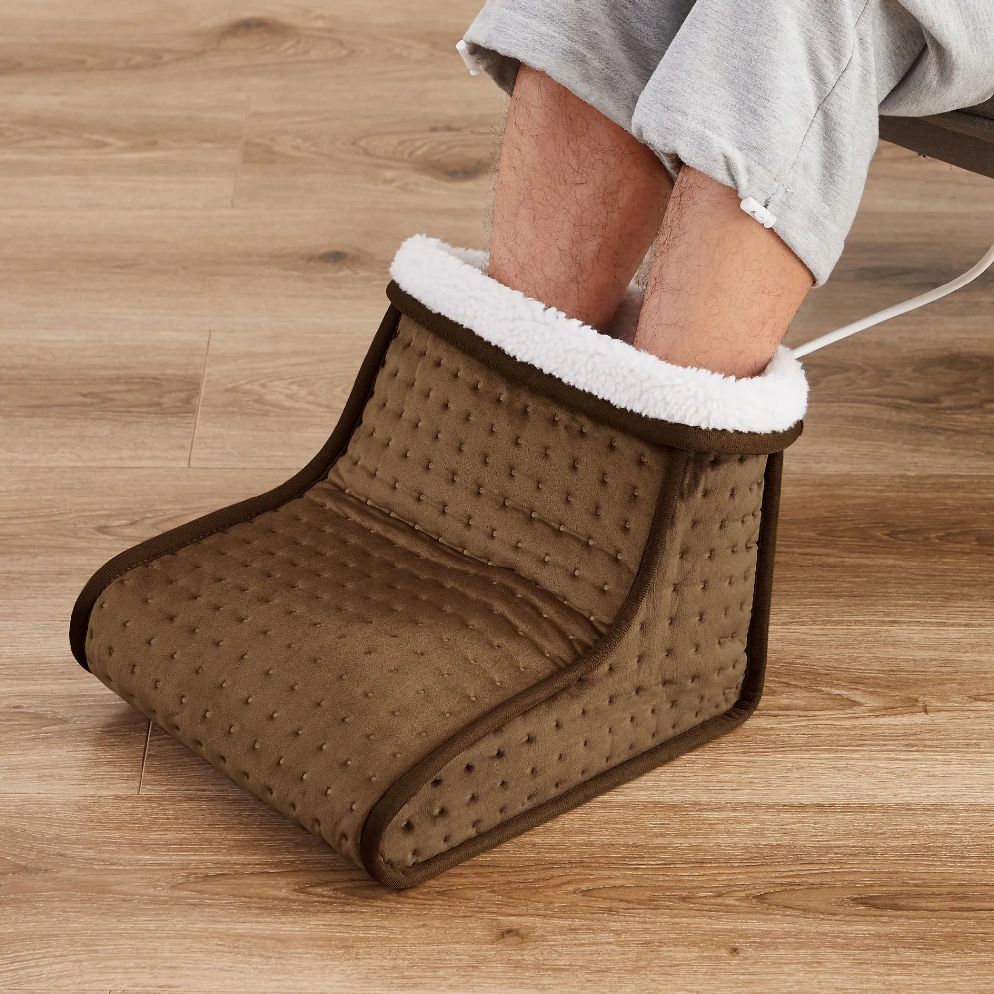 Arebos Fußwärmer Braun