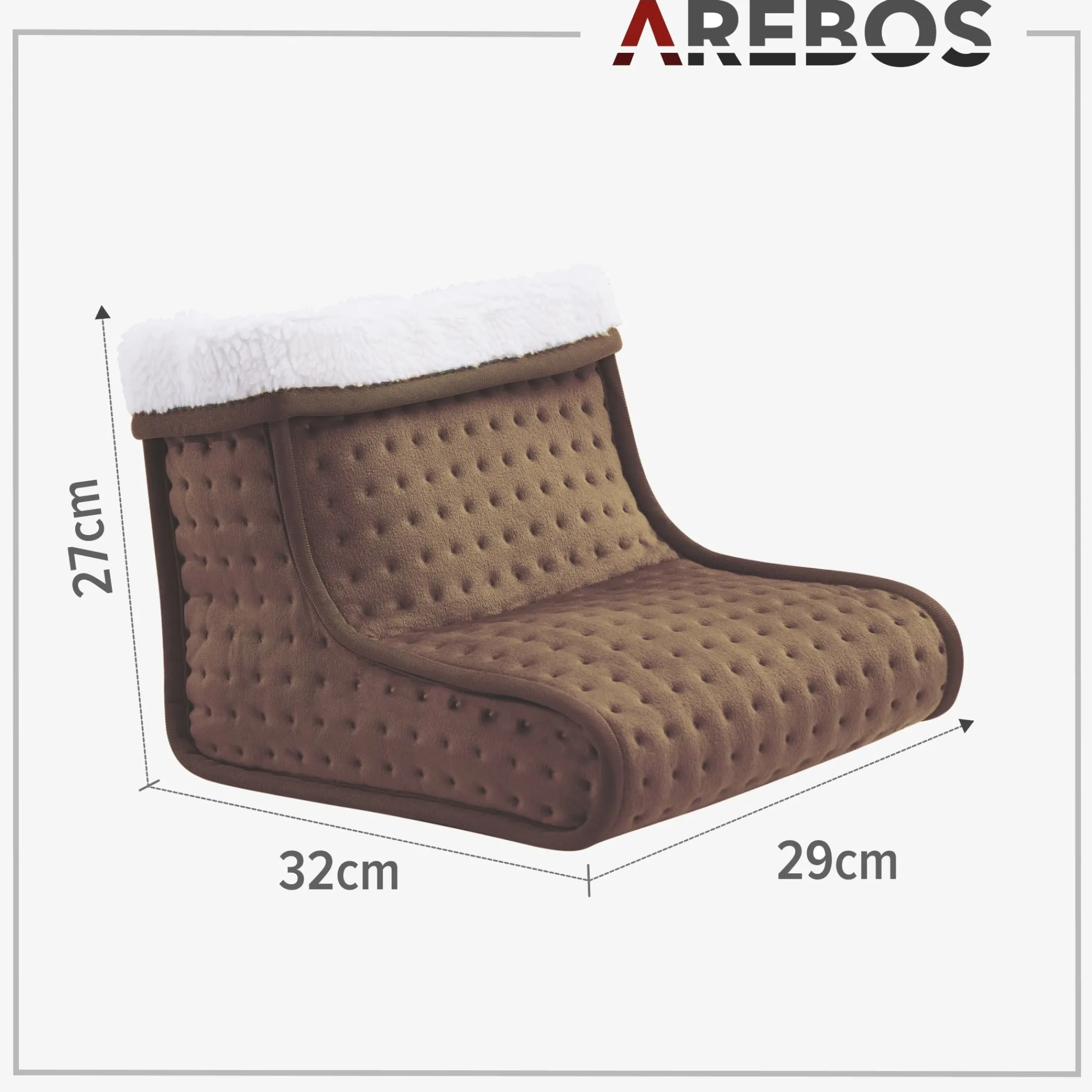 Arebos Fußwärmer Braun