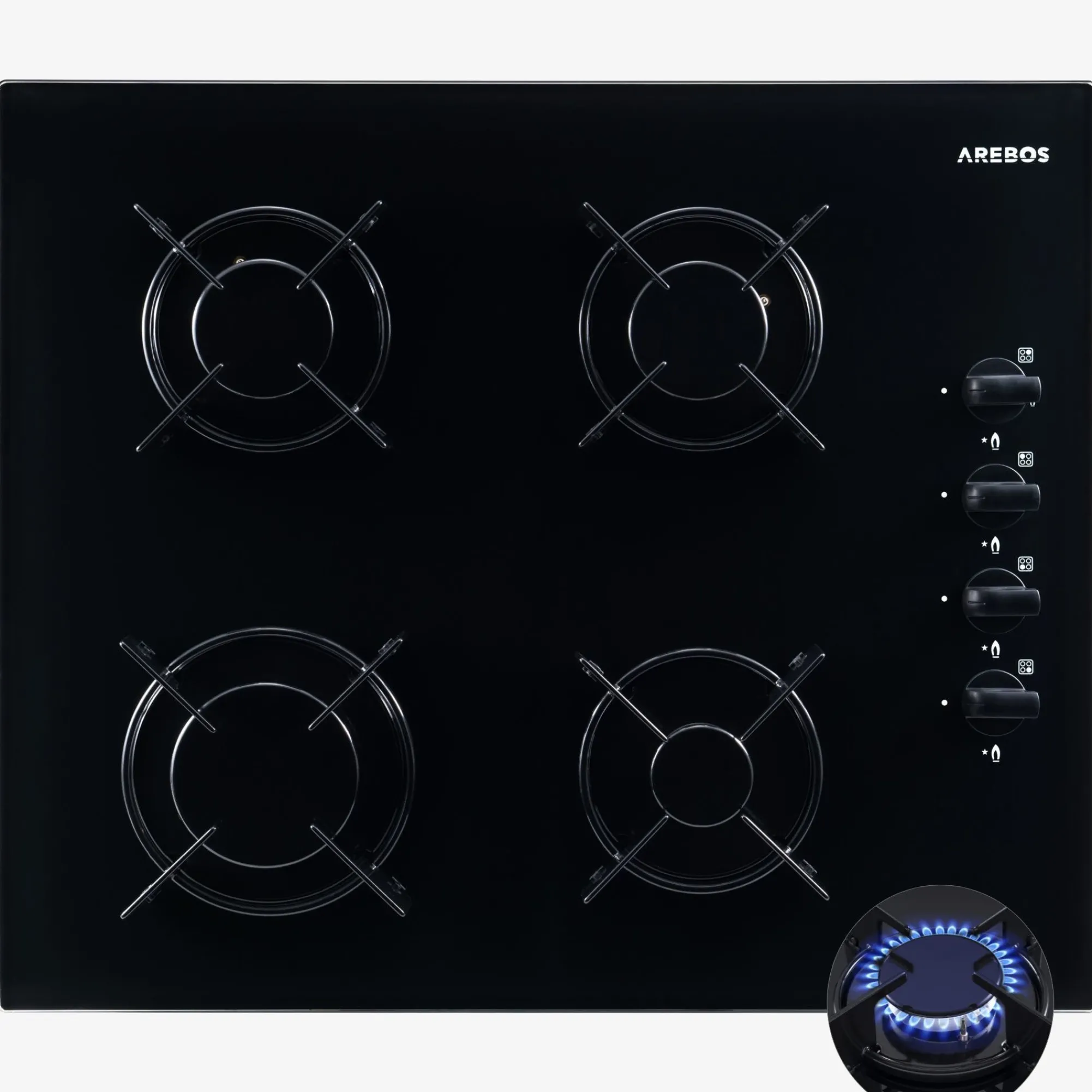 Arebos Gaskochfeld 60 cm 4 Brenner Online