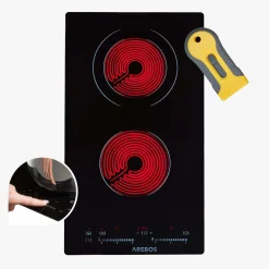Arebos Glaskeramikkochfeld 2 Kochzonen Hot