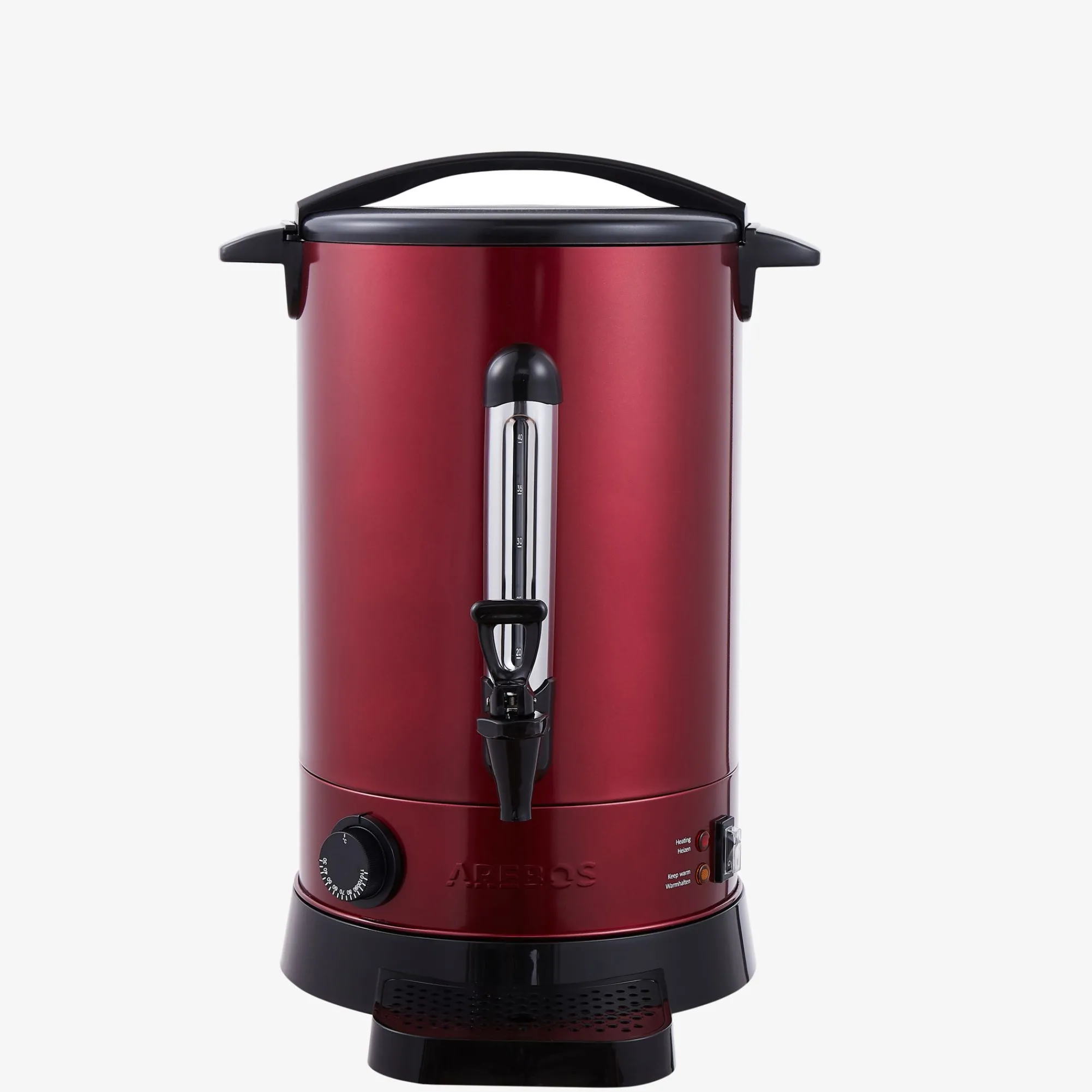 Arebos Glühweinkocher 6,8 L Rot Hot