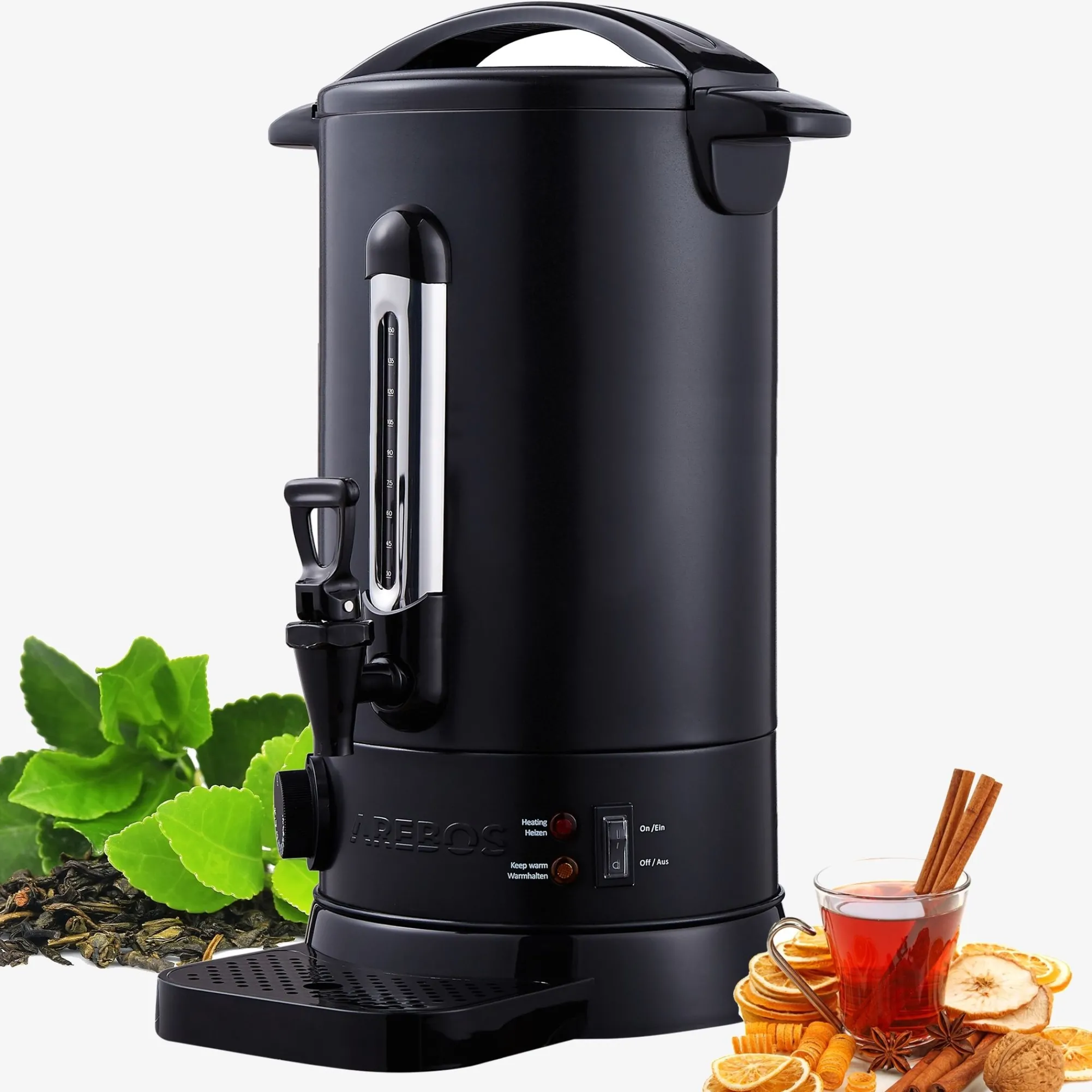 Arebos Glühweinkocher 20 L Schwarz Best