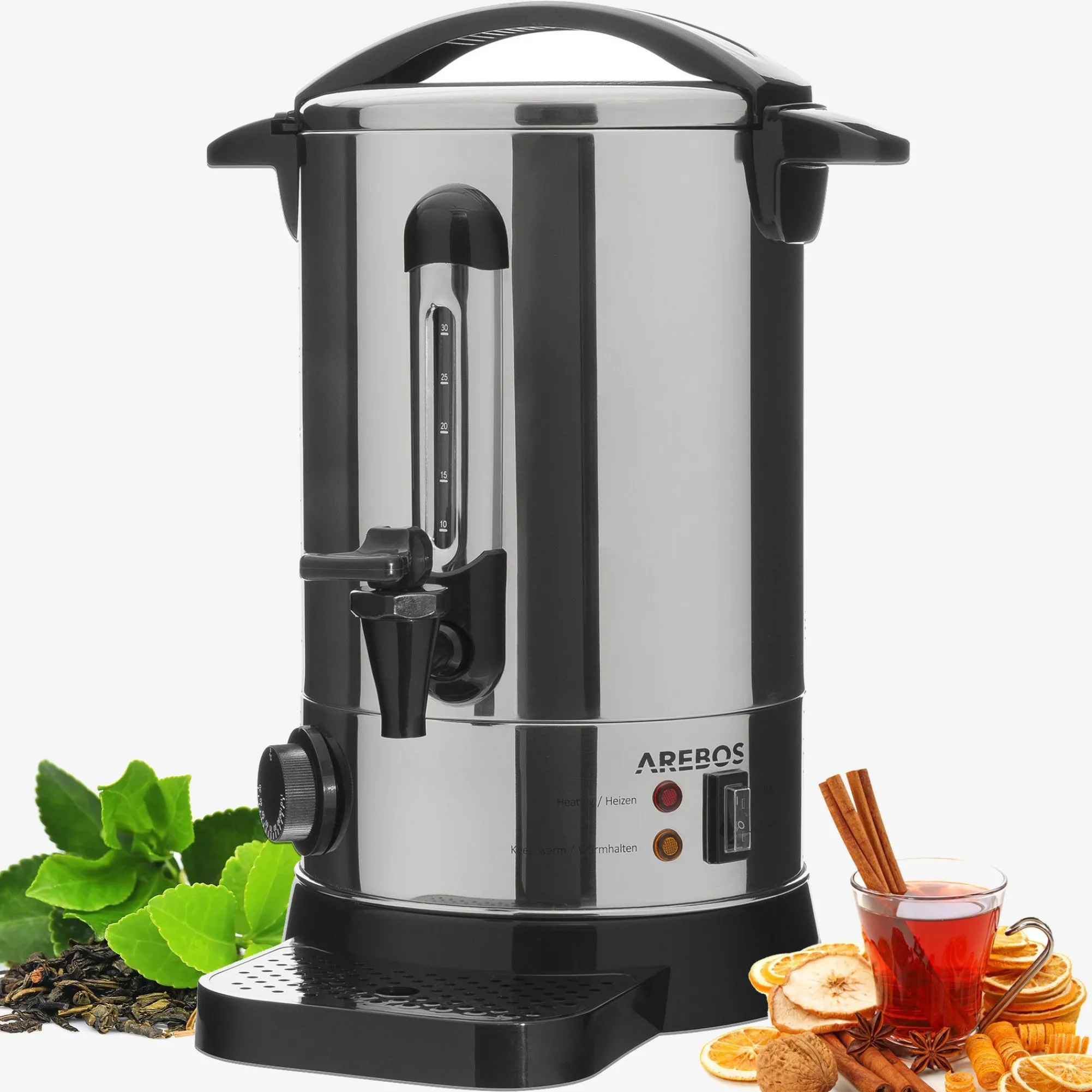 Arebos Glühweinkocher 6,8L 950W Edelstahl Outlet