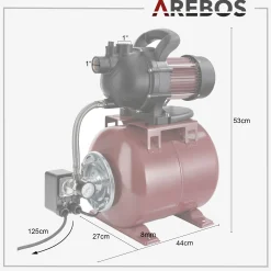 Arebos Hauswasserwerk 1000W Online