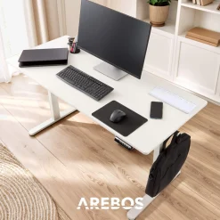 Arebos Höhenverstellbarer Schreibtisch 140 x 60 cm